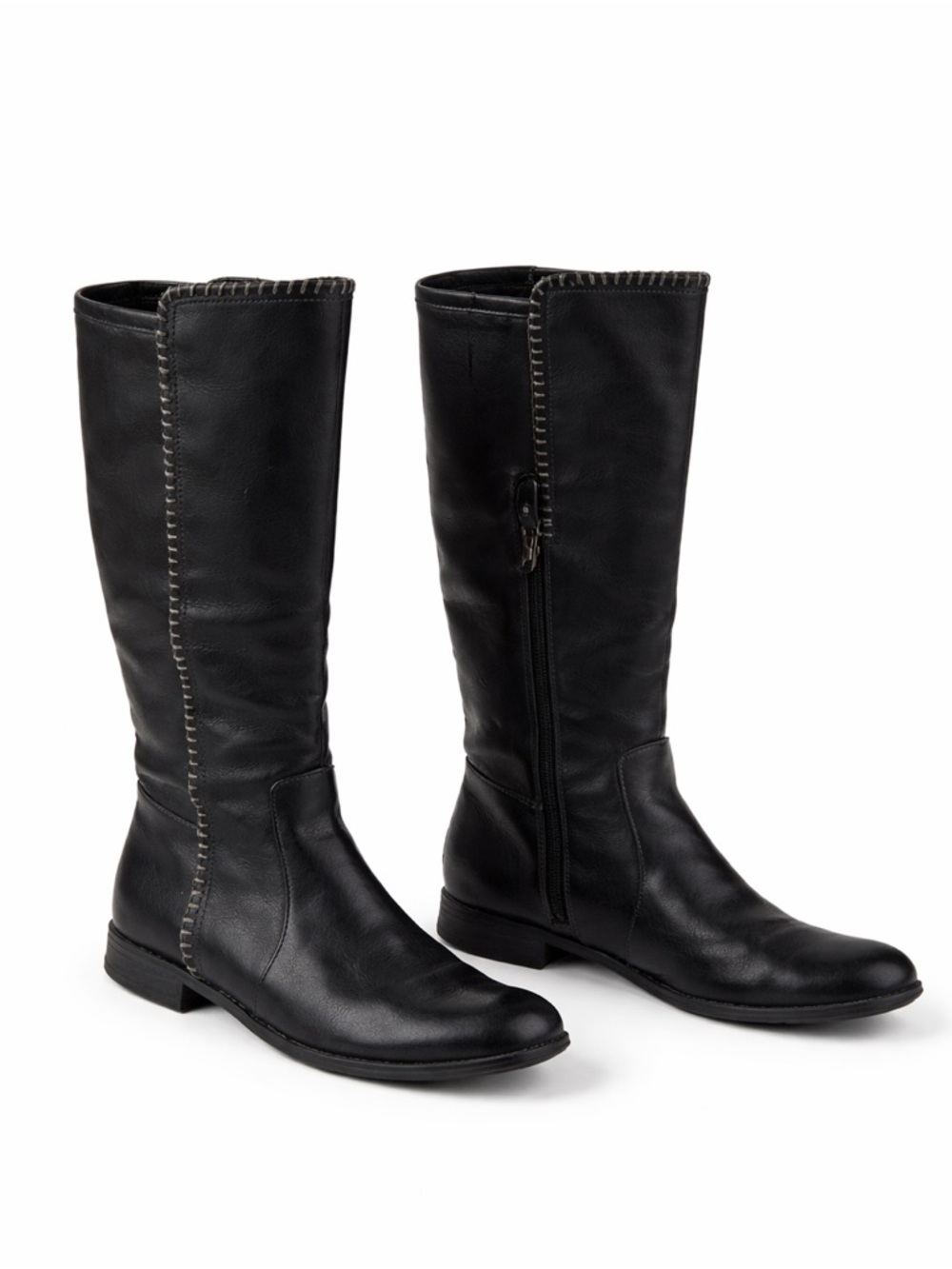 Dr. Scholl’s Confess Vintage Black Leather Riding Boots Womens Size 8M $120